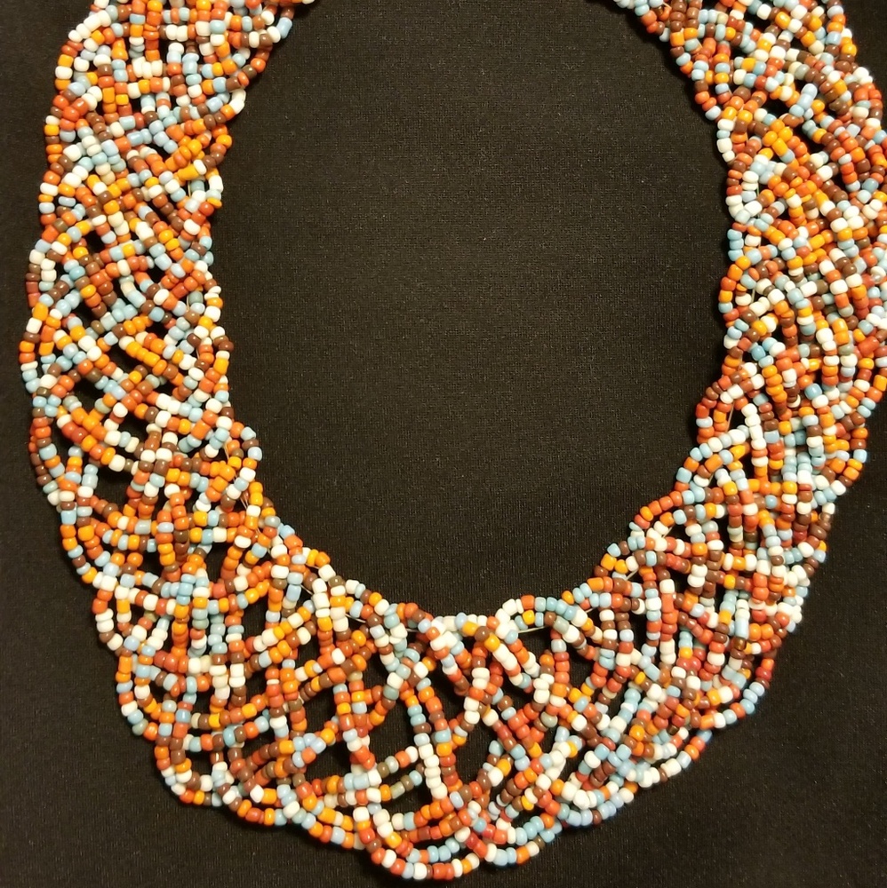 Braided Bead Statement Necklace - image 2